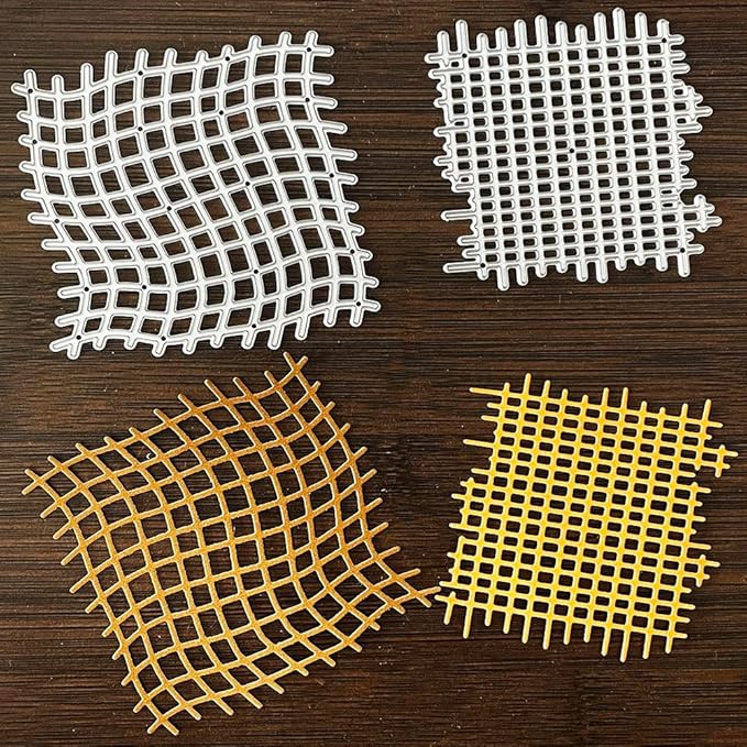 Background Frame Metal Cutting Dies, Grid Background Die Cuts for Card Making DIY Scrapbook Album Embossing Paper Cuts Die Stencil