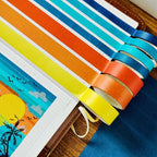 40 Rolls Colored Washi Tape, Aesthetic Colored Decorative Cute Scrapbook Tape for Scrapbooking Supplies Journaling Craft Junk Journal