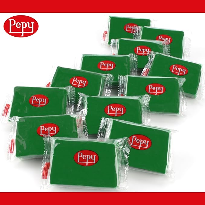 Pepy Plastilina Reusable and Non-Drying Modeling Clay; Set of 24 Bars, 1.4 Ounce Each, Perfect for Arts and Crafts Projects, Dark Green
