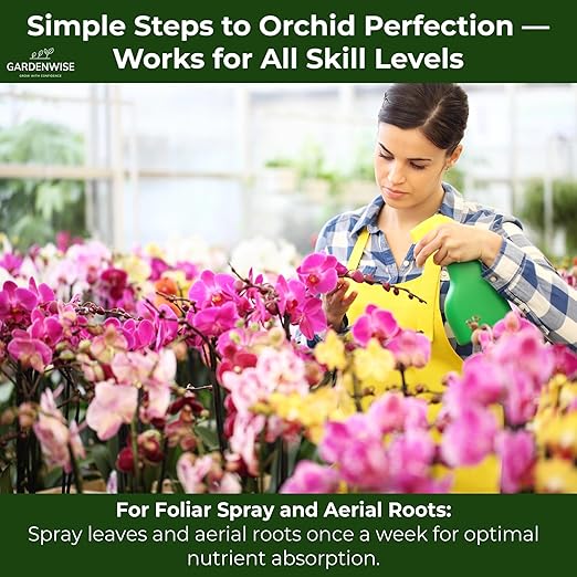 Premium Orchid Plant Food Mist – Orchid Fertilizer Spray – Orchid Food Fertilizer for Blooming – Orchid Plant Care Formula 3-1-2 – Ready-to-Use (16 OZ)