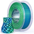 ELEGOO Silk PLA Filament 1.75mm Dual Color Blue Green 1KG, Shiny 3D Printer Filament Dimensional Accuracy +/- 0.05mm, 1kg Spool(2.2lbs) Fits for Most FDM 3D Printers