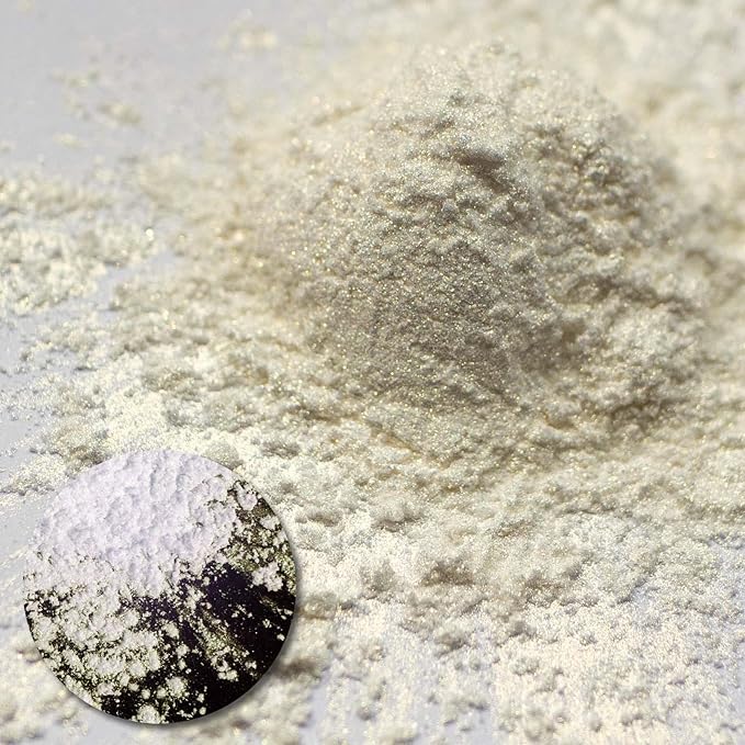Ceya Interference Mica Powder, 1.8oz/ 50g Ghost Gold Chrome Nail Powder, Cosmetic Grade Pearlescent Effect Color Shift Pigment for Epoxy Resin, Makeup, Nail Polish, Soap Dye, Candle Making,Slime,Paint
