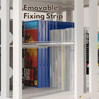 XIMN 360° Rotating Bamboo CD/DVD Shelf - 6-Tier Space-Saving Media Storage Cabinet for Movies, Organizer with Super Compact Design (White, 4 Tier)