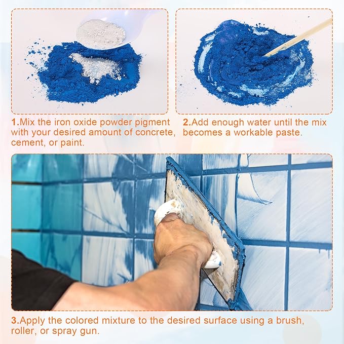 HARFINGTON Iron Oxide Powder Concrete Pigment 500 Mesh 3.5oz (100g) Iron Oxide Grout Pigment for Pastel Tile Paint Concrete Cement, Carbon Black