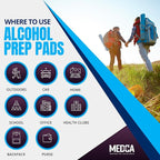 Alcohol Prep Pads - Box of 400, Saturated 70% Isopropyl Alcohol Wipes