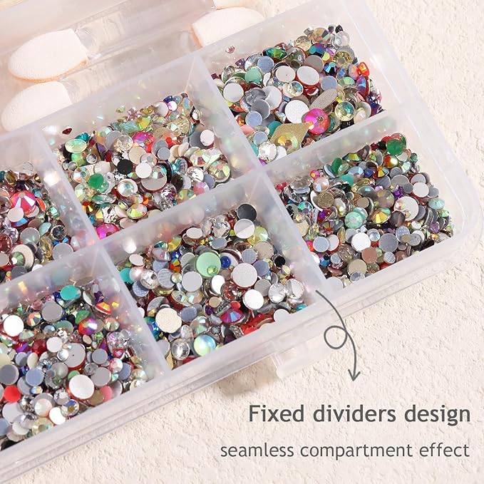 21 Grids Clear Large Plastic Organizer Box With Dividers, Bead Organizers And Storage Compartment Container For Nail Accessories/Jewelry/Craft/Screw/Small Parts/Diamond Painting Art Tools