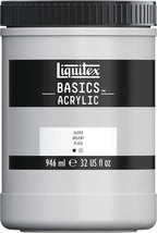 Liquitex BASICS Acrylic Paint, 946ml (32-oz) Jar, Silver