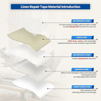 KING MOUNTAIN Linen Repair Patches, Self-Adhesive Linen Fabric Patches, 4 X 63 inch Extra Size, Multi Color, Can be Used for Linen Sofa Repair and Linen Clothes Repair (Beige 1.0)