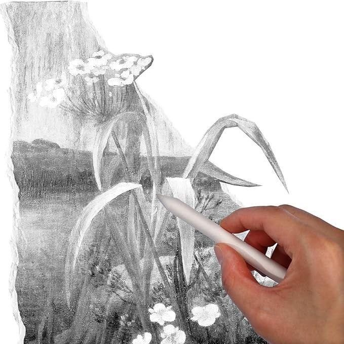 43 Pcs Blending Stumps for Drawing Tortillions Blending Sticks Paper Art Blenders Sketch Drawing Tools with Wipe Scrapers Rub Sponge Kneaded Eraser for Charcoal Sketching Shading
