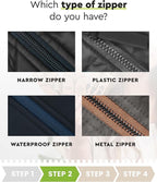 ZlideOn Zipper Pull Replacement - 5pcs, Black, Narrow - Instant Zipper Replacement Slider Multipack