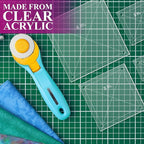 Quilting Acrylic Template Set | Precision Tools for Quilting Enthusiasts | Square Design | Includes Sizes 4", 3", 2", 1" | 1/8 Clear Acrylic | 1/4" Seam Allowance for Accuracy