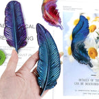 Wehous 3PCS Feather Resin Mold 3D Feather Shape Silicone Molds for Epoxy Resin Casting Concrete Wall Hanging Keychain Jewelry Pendant Decor Mould DIY Art Craft Halloween Christmas Home Decor