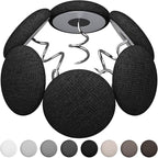 12 Colors Fabric Covered Button Twist Pins Dust Ruffle Pins- for Sofa，Upholstery，Armchair Caddies, Armrest Covers,Bed Skirts, Slipcovers, Headliners (Black, 12)