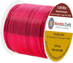 Mandala Crafts 18 Gauge Anodized Aluminum Craft Wire for Jewelry Making - 100 FT Colored Flexible Raspberry Wire - Bendable for Bonsai Armature Crafting Sculpting