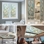 Finnez Window Privacy Film 3D Static Cling Window Film, No Glue Heat Control & 96% UV Blocking for Home Office, Decorative Frosted Glass Cover 29.5 Inch x 13.1 Feet