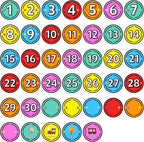 40PCS Line Up Spots for Classroom Floor, 6” Floor Numbers Stickers for Back to School Kindergarten Preschool Elementary Supplies