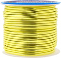 Mandala Crafts 12 Gauge Anodized Aluminum Craft Wire for Jewelry Making - 60 FT Colored Flexible Yellow Green Wire - Bendable for Bonsai Armature Crafting Sculpting