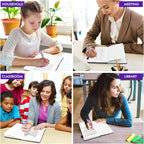 feela 24 Pack Journal Notebook Bulk for Work, Business Notebook Hardcover Lined Writing Journal with Pen Holder for Men Women Note Taking, with 24 Black Pens, 120 GSM, 5.1”x8.3”, A5, Purple