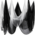 Boao Halloween Cheese cloth 39.37 x 196.85 Inch White Black Cheesecloth Roll for Crafts Large Cotton Muslin Gauze Fabric for Halloween Outdoor & Indoor Spooky Decoration