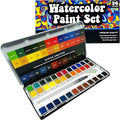 Professional Watercolor Paint Set, 36 Water Colors for Adults, Painting Kit with Palette and Brush Pen, Portable Watercolor Paints for Travel and Art Projects