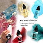 Alcohol Ink Set #4: Matched Color Combination of Alcohol Inks, 4 pcs. 0.51 fl oz (15 ml) Each