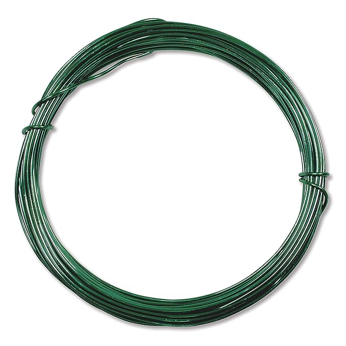 The Beadsmith Anodized Aluminum Wire – 12 Gauge – 39 feet – Kelly Green Color – Bendable Craft Wire Used to Jewelry Making, Wire Wrapping, Sculpting, Floral, Modeling and Other DIY Arts & Crafts