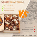 KAAYEE Wooden Jigsaw Puzzles-Wooden Puzzle Adult Unique Shape Advanced Phoenix Wooden Jigsaw Puzzle for Adult,Fathers, Family Puzzles 11.8 * 10.9in 200pcs