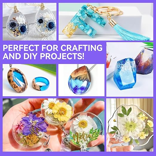 UV Resin 250g, DUDONGA Low Viscosity Crystal Clear Ultraviolet Thin Epoxy Resin, Quick-Curing & Low Shrinkage UV Glue Kit for Crafts, Jewelry Making, Casting