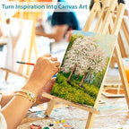 KEFF Canvas Boards for Painting - 5x7 24-Pack Bulk Canvas Panels, 100% Cotton Triple Primed Small Canvases for Painting Supplies, Acrylic, Oil, Watercolor & Tempera