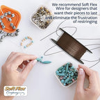 Soft Flex 49 Strand Beading Wire - Medium 0.19 Diameter - 100 Feet Nylon Design Wire