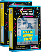 BILZ® Super Maze | Gift Card Puzzle Game for Ages 8+ | Made in USA | Easy Fun Setup | Fits Gift Cards, Cash (Folded), and Notes | Great for Graduations, Christmas, & Birthdays | 2 Pack