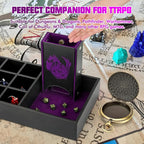 DND Dice Tray & Tower Storage Box, 4 in 1 D&D Dice Holder Case (Dice Rolling Tray, Dice Roller Tower, Dice & Miniature Storage), Great RPG Accessories Gifts for Dungeons and Dragons MTG DM & Player