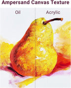 Ampersand Art Supply Wood Gesso Art Painting Panel: Canvas Texture, 3/8 Inch Depth, 12" x 16"