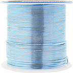 Mandala Crafts 20 Gauge Anodized Aluminum Craft Wire for Jewelry Making - 100 FT Colored Flexible Ice Blue Wire - Bendable for Bonsai Armature Crafting Sculpting