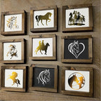 Small Stencils for Painting on Wood Reusable, 3 Inch Reusable Stencil for Craft Ornament Paint Template Stencils for Wall Card Rock Wood Signs Coasters Canvas Home Decor (Horse)