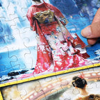 Think2Master Beautiful Kimonos from Japan 500 Pieces Large Format Jigsaw Puzzle for Kids 12+, Teens, Adults & Families. Elegant Colorful Dresses Vibrant Colors, Cultural Art Size: 26.8” X 18.9”