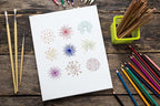 Christmas Firework Star Clear Stamps for Card Making, Snowflake Happy New Year Clear Rubber Stamps Silicone Reusable Stamp for DIY Scrapbooking Paper Craft Album Decoration