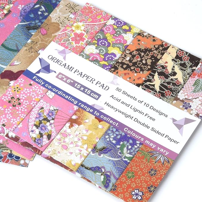 Origami Paper Kit 100 Sheets 6 Inch Square Double Sided Color 20 Vivid Colors for Hand Crafts Origami Paper Arts Creativity.Japanese Style
