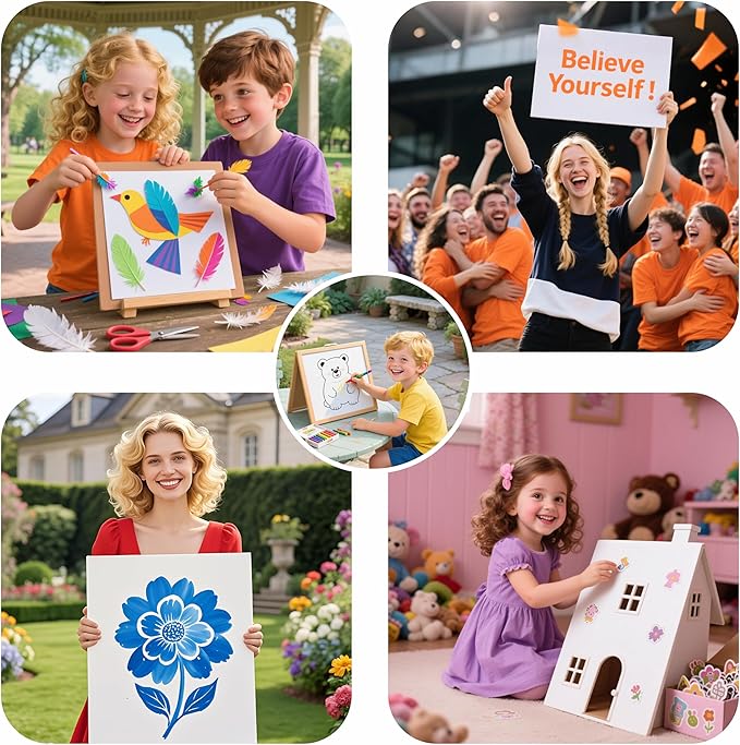 Foam Board 12 x 16 in, ZXUNLIEH 12 Pack White Poster Board, 3/16 in Thick Craft Foam Core Board, Puzzle Board, Double Sided, Foam Sheets for Picture, Project, Presentation, Artwork, Signage and Crafts
