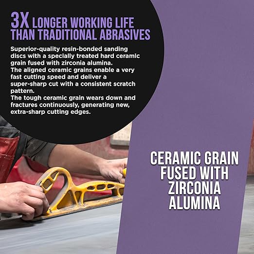 Dura-Gold Premium 400 Grit PSA Purple Film Ceramic Longboard Sandpaper, 2-3/4" Wide Continuous 20 Yard Roll - Self Adhesive Stickyback for Auto & Wood Air File Long Board Sanders, Hand Sanding Blocks