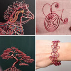 Aluminum Craft Wire, 32.8 Feet 3.0 mm/ 8 Gauge Red Bendable Soft Metal Aluminum Wire Roll Bulk for DIY Crafts Sculpting Jewelry Making