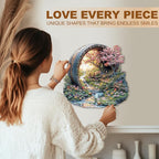 Wooden Puzzles for Adults, Spring Flower Wooden Jigsaw Puzzle for Adults, 200 Piece Unique Animal Shape Wood Puzzles Adult, Birthday Party Gifts for Friends & Family Game Home Decor (M-11.4 * 11.2in)