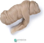 Colored Natural Wool roving, 1 lb. Best Wool for Needle Felting, Wet Felting, handcrafts and Spinning.Wool Felting Yarn Supplies. (Beige, 1 lb)