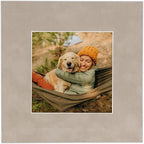Poster Palooza 8x10 Mat Bevel Cut for 6x8 Photos - Acid Free Light Grey Suede Precut Matboard - for Pictures, Photos, Framing - 4-ply Thickness