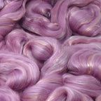 Merino Silk Luxe Tonal Designer Blend. Superfine Merino, Mulberry Silk, Tussah Silk. Top Roving for Spinning or Felting. Pastel Passion 4oz
