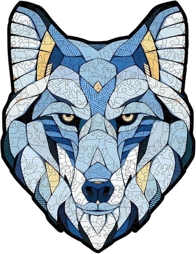 Wolf S Wooden Puzzle - a Captivating 140-piece Challenge for Puzzle Eenthusiasts and Home Décor