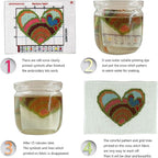 Dimensean Stamped Cross Stitch Kits Full Range of Embroidery Patterns Starter Kits for Beginners Adult or Kids DIY Cross Stitches Needlepoint Kits 11CT- Colorful Flowers 18x18 inch