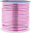 Mandala Crafts 12 Gauge Anodized Aluminum Craft Wire for Jewelry Making - 60 FT Colored Flexible Pink Wire - Bendable for Bonsai Armature Crafting Sculpting