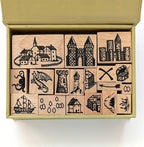 Lord Of Maps Fantasy Map-Making Stamp Kit Expansion - 18-Piece Rubber Stamp Set for TTRPG, World Building, Battle Maps, Journaling, Arts & Crafts - Castles, Villages, Towers