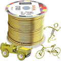 UTILE Armature Aluminum Wire 100 ft 15 Gauge 1.8 mm Anodized Craft Bendable Wire – Sculpting Metal Gold for Bonsai Trees, Clay, Crafts, Plants, Gardening, Beading and Jewelry Making (Gold)